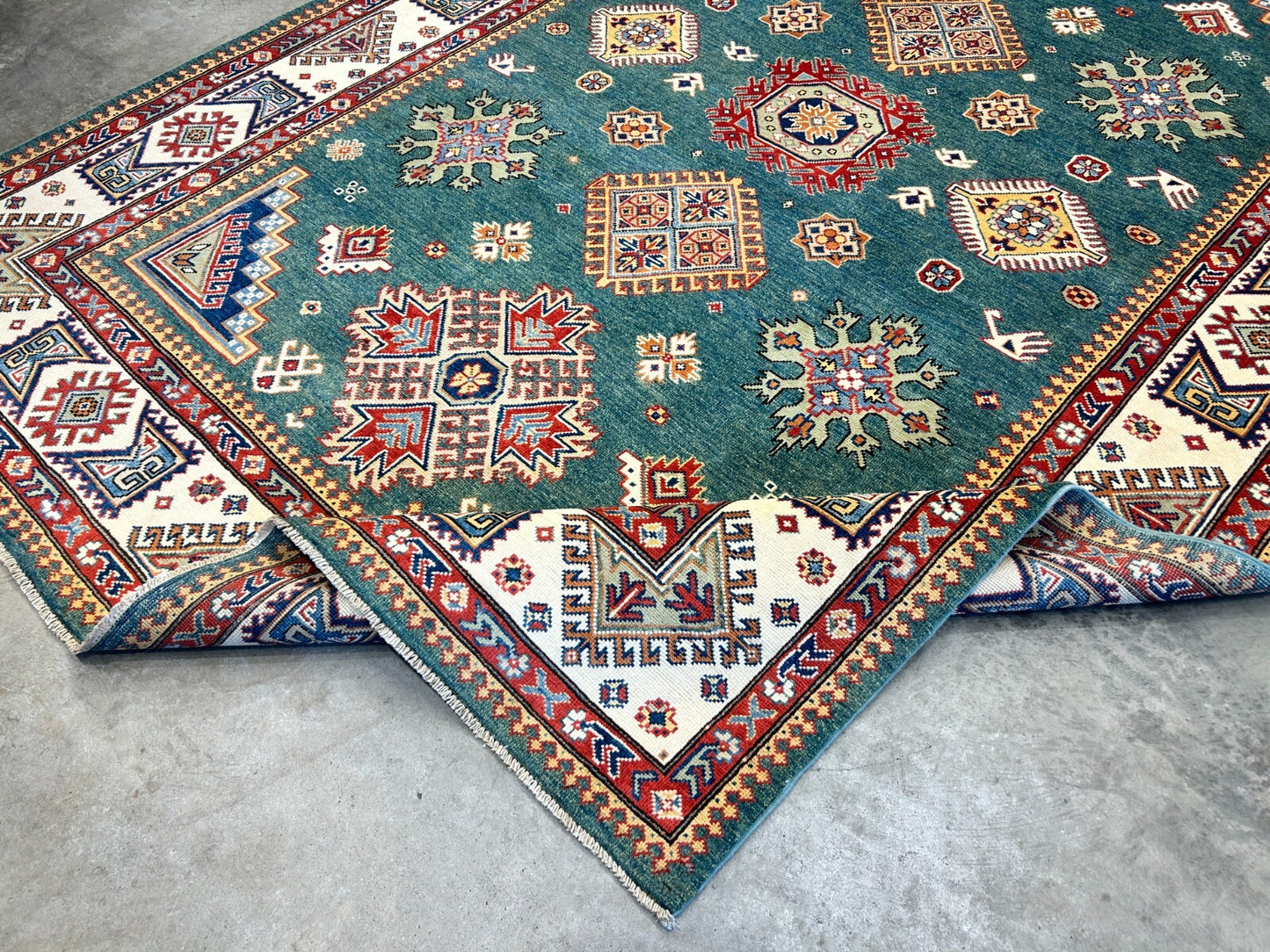 7'x10' Hand-Knotted 100% Wool Carpet - Fine Kazak Area Rug