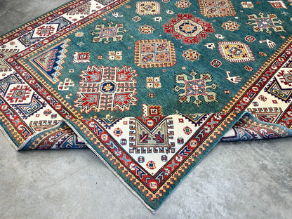 7'x10' Hand-Knotted 100% Wool Carpet - Fine Kazak Area Rug