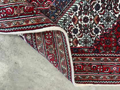 3'10"x5'10" Hand-Knotted 100% Wool Pile Indobijar Area Rug - Carpet