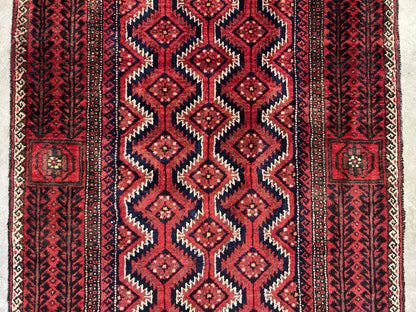 3’3”x6’2” Hand-Knotted 100% Wool Balouchi Area Rug - Carpet