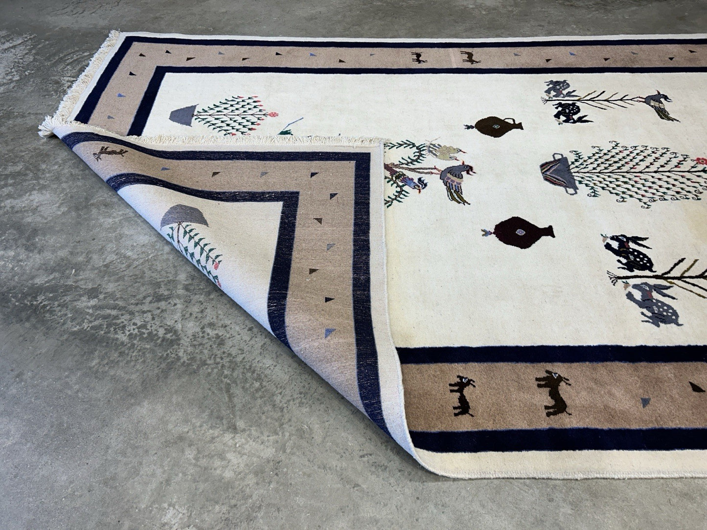 6’5”x9’6” Hand-Knotted 100% Wool Pile Oriental Area Rug - Carpet