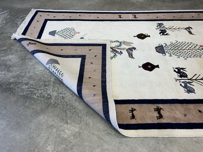 6’5”x9’6” Hand-Knotted 100% Wool Pile Oriental Area Rug - Carpet