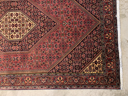 3'7"x5'9" Hand-Knotted 100% Wool Pile Bijare Carpet - Area Rug