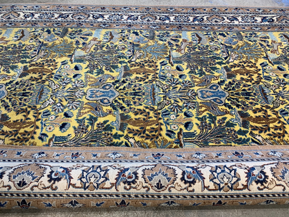 3'7"x5'6'' Very Fine Hand-Knotted Silk & Wool Tree of Life Naine Area Rug - Carp