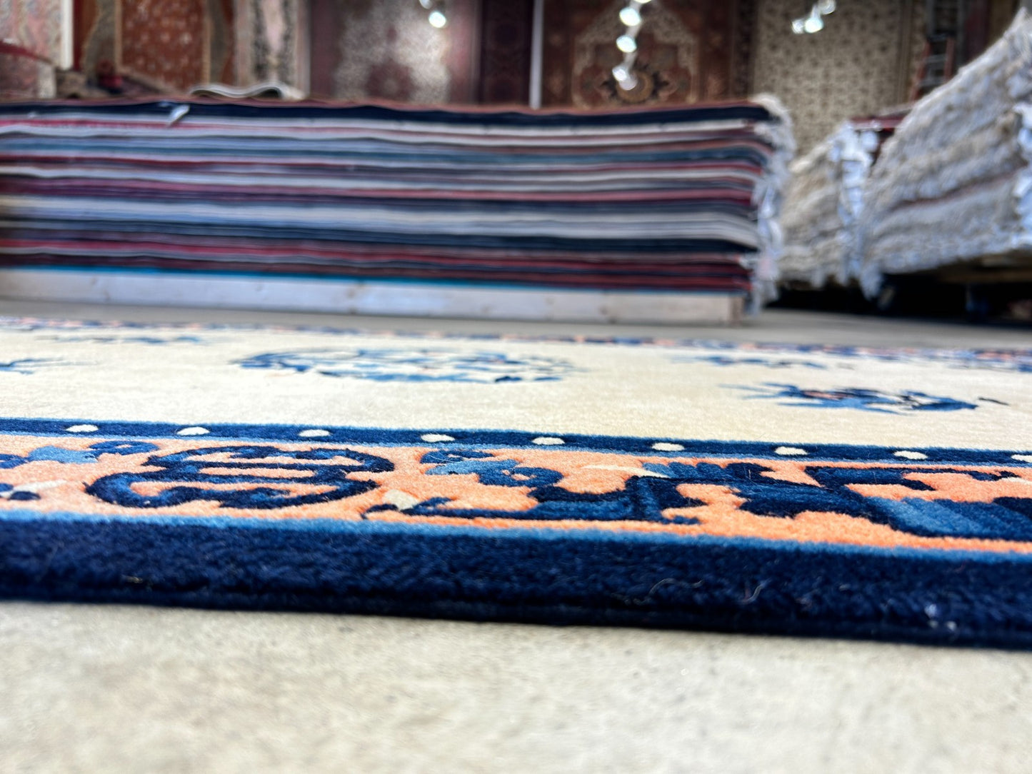 3'x5' Hand-Knotted 100% Wool Pile Art Deco Rug