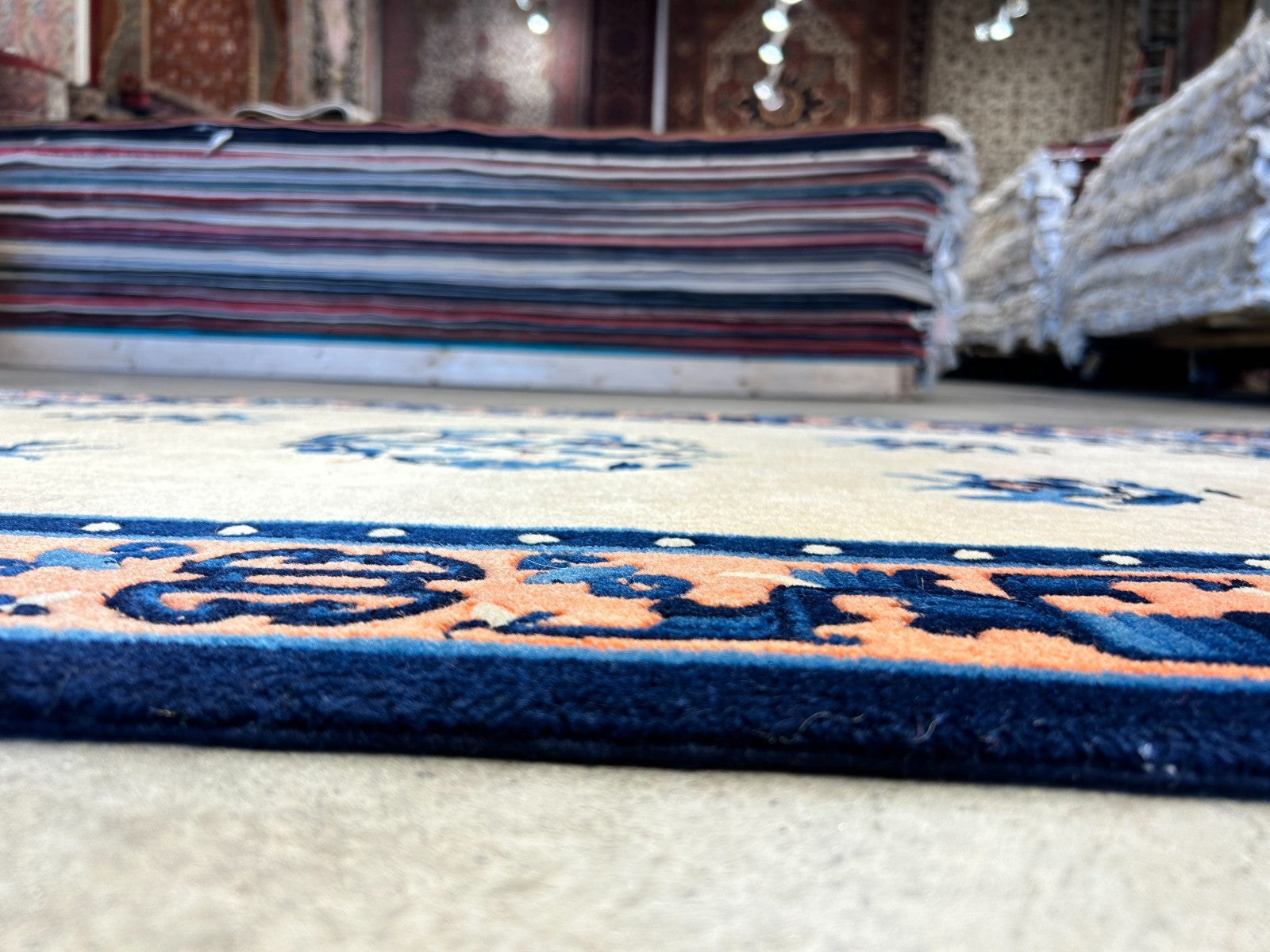 3'x5' Hand-Knotted 100% Wool Pile Art Deco Rug