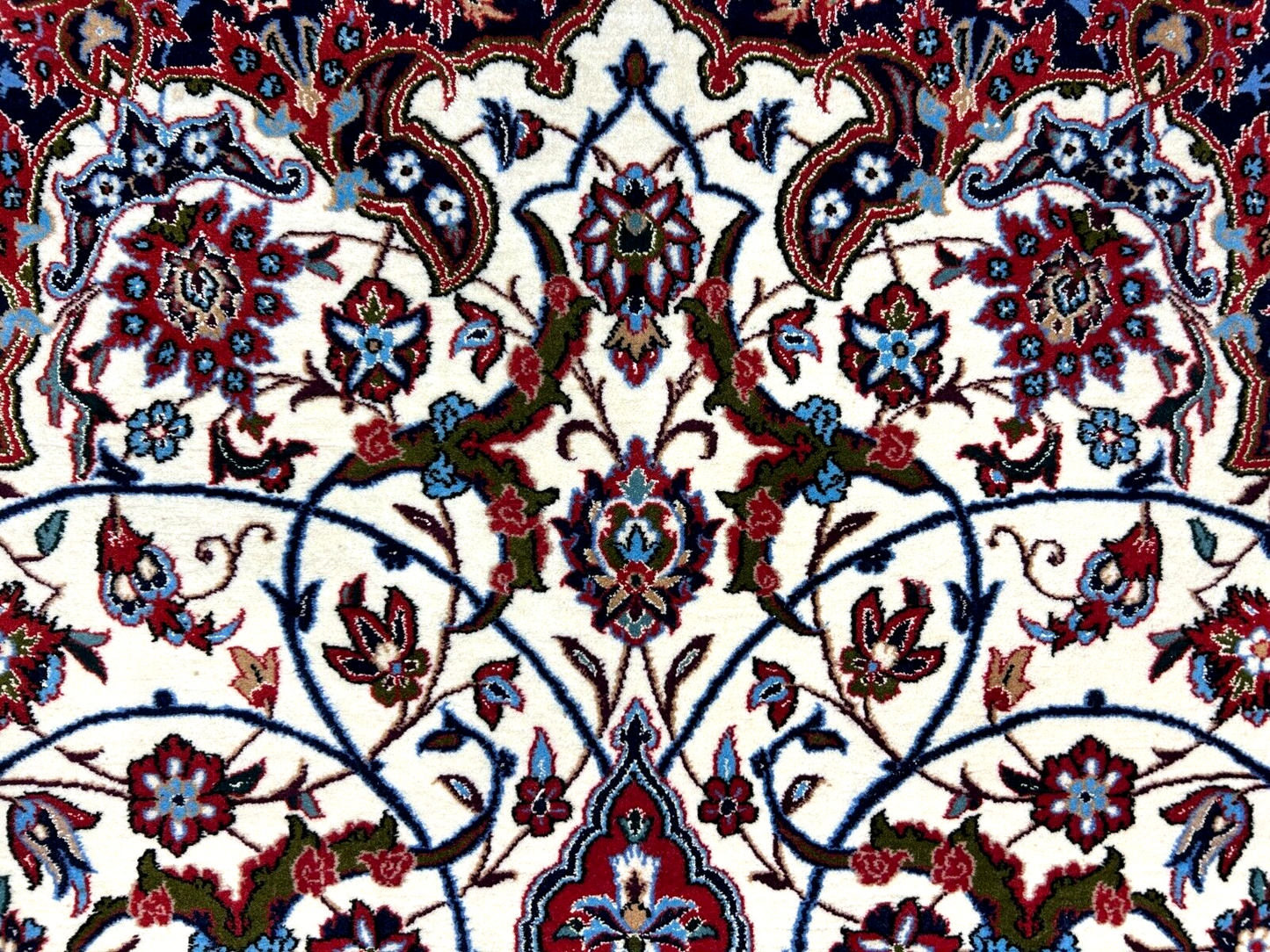 6'6"x10'2" Extra-Fine Hand-Knotted Wool & Silk  Isfahane Seirafian Rug - Signed