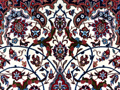 6'6"x10'2" Extra-Fine Hand-Knotted Wool & Silk  Isfahane Seirafian Rug - Signed