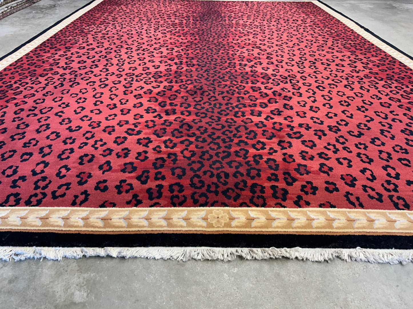 8'x11'2" Hand-Knotted 100% Wool Pile Tibetian Area Rug - Carpet