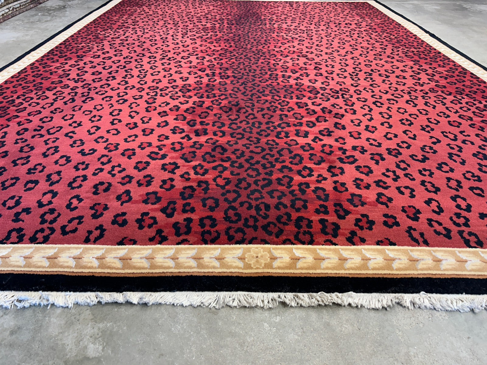 8'x11'2" Hand-Knotted 100% Wool Pile Tibetian Area Rug - Carpet