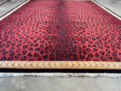 8'x11'2" Hand-Knotted 100% Wool Pile Tibetian Area Rug - Carpet