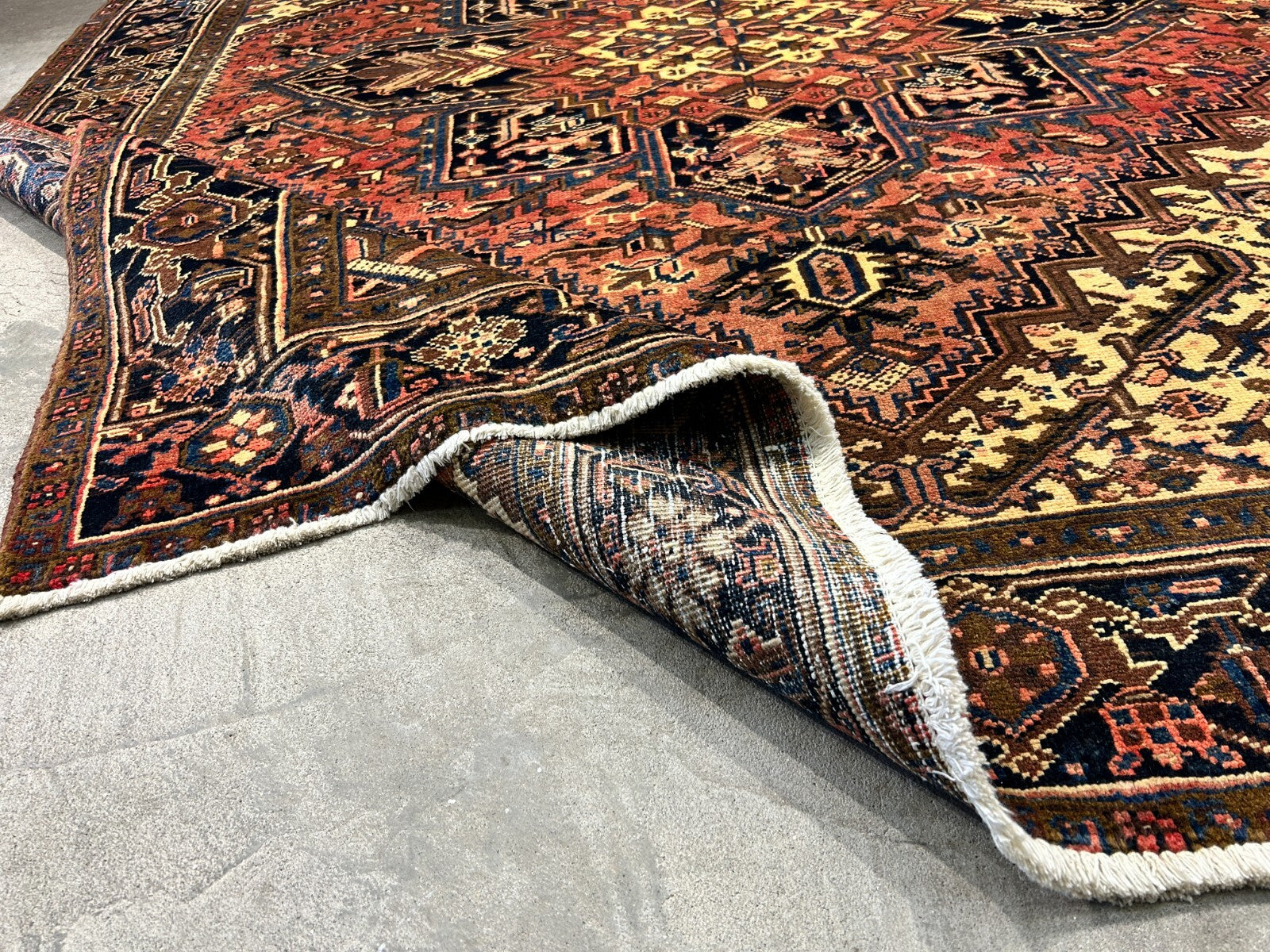 7'8"x8'10" Hand-Knotted 100% Wool Herize Carpet - Area Rug - Square Shaped