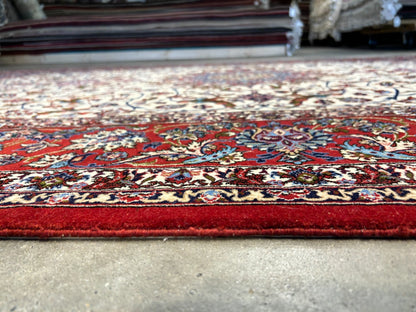 6'6"x10'2" Extra-Fine Hand-Knotted Wool & Silk  Isfahane Seirafian Rug - Signed