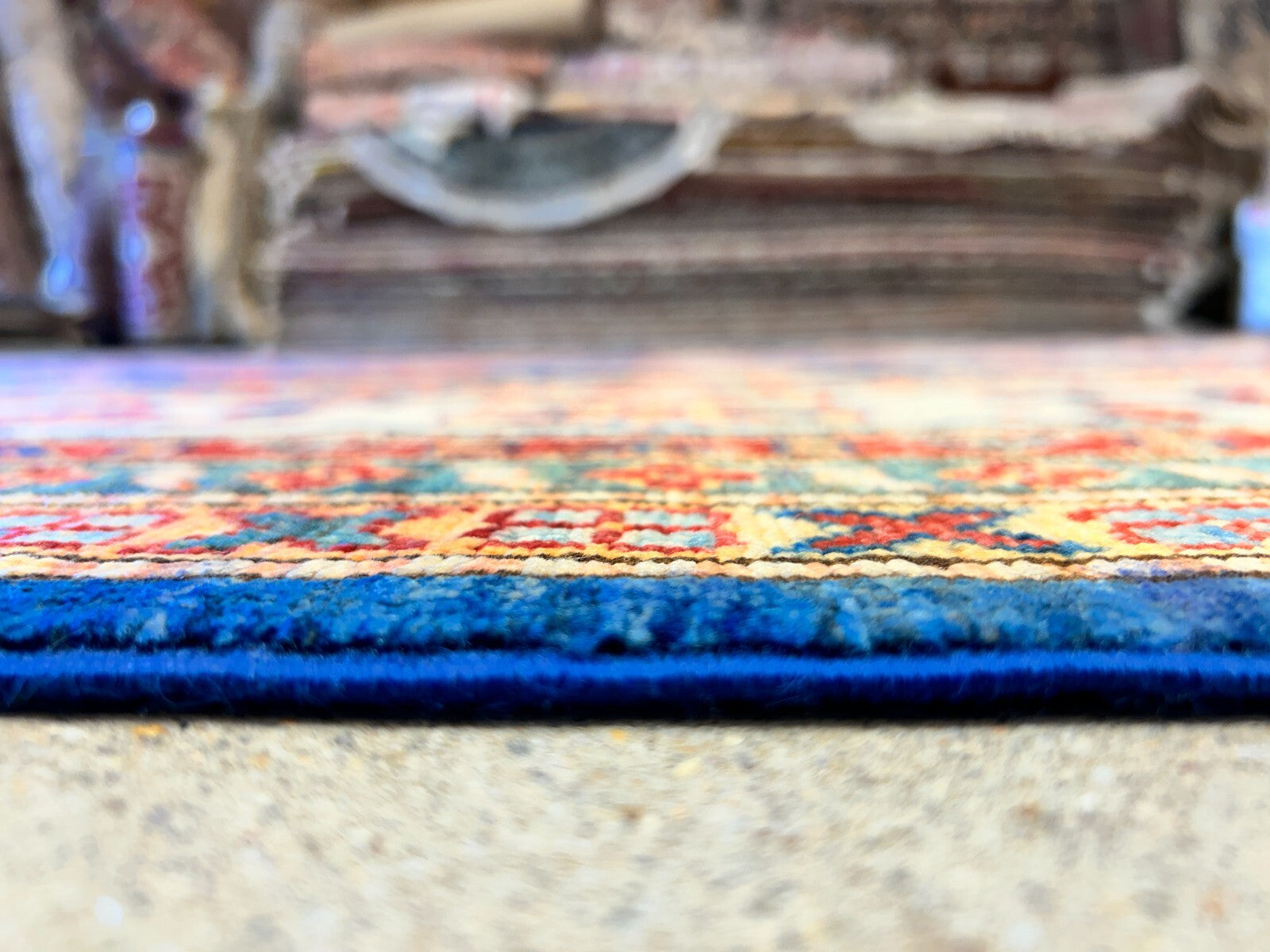 8'9"x11'11" Hand-Knotted 100% Wool Pile Kazak Design Carpet - Area Rug