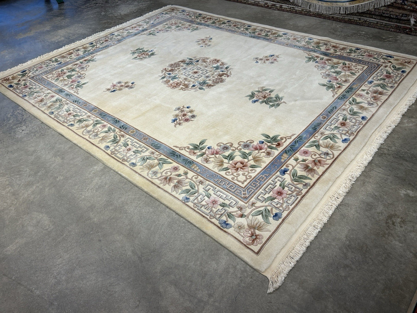7’10”x10’1” Hand-Knotted 100% Wool Pile Oriental Area Rug - Carpet