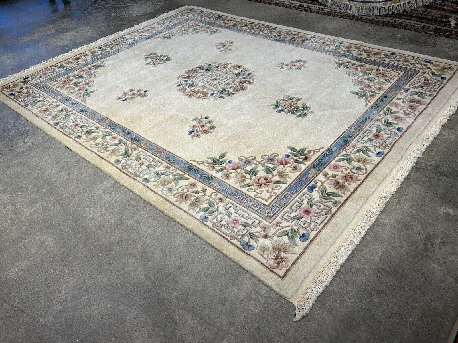 7’10”x10’1” Hand-Knotted 100% Wool Pile Oriental Area Rug - Carpet