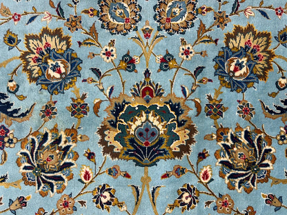 10’8”x14’2” Very Fine Hand-Knotted 100% Wool Pile Kashane Area Rug - Signed