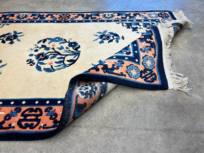 3'x5' Hand-Knotted 100% Wool Pile Art Deco Rug