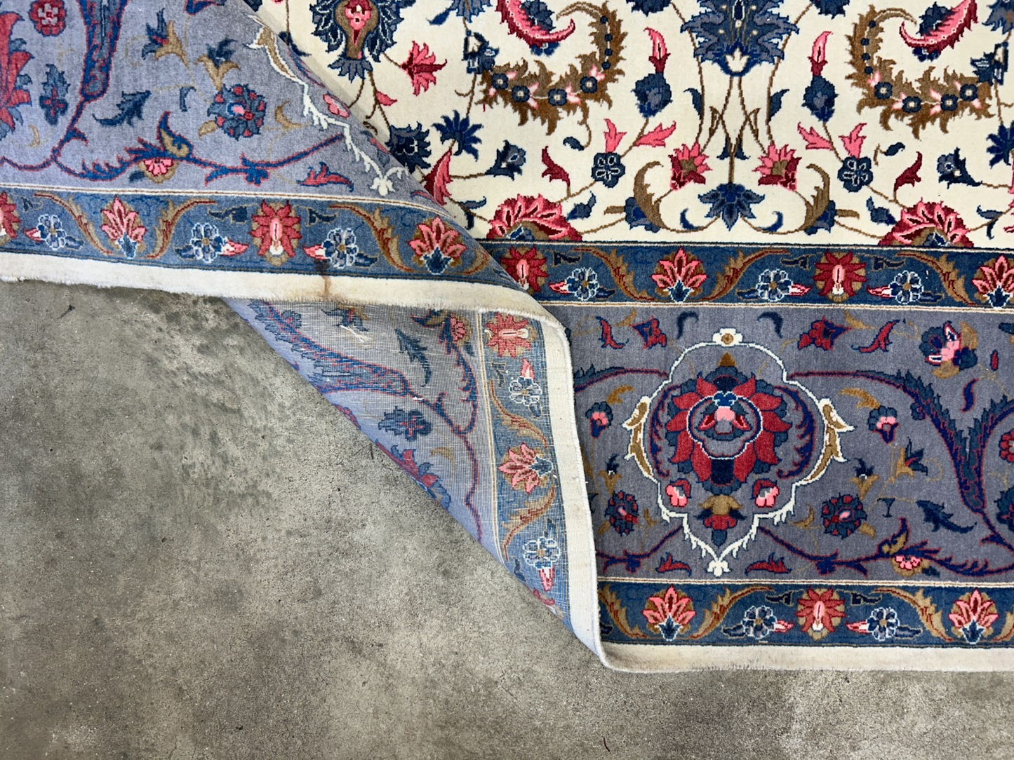 9'2"x12'1" Hand-Knotted 100% Wool Pile Oriental Rug