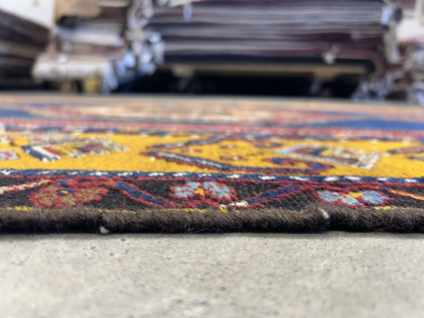 4'2"x8'1" Antique Hand-Knotted 100% Wool Pile Kazak Caucasian Area Rug - Carpet