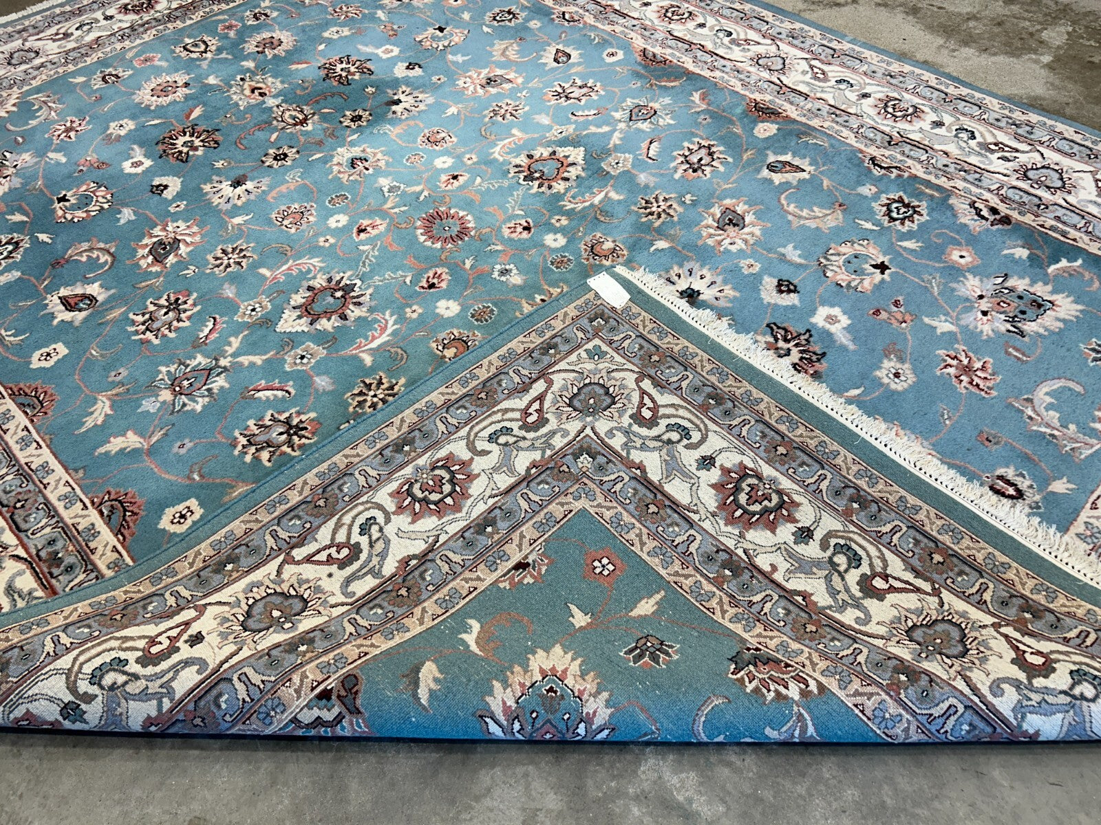 9'x12' Hand-Knotted 100% Wool Pile Kashane Design Carpet - Area Rug