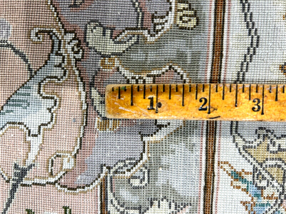 6'8"x10' Very-Fine Hand-Knotted Wool & Silk Blend Tabrize Carpet - Area Rug