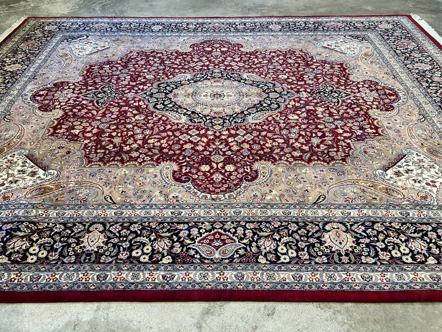 9'x12' Hand-Knotted 100% Wool Pile Tabrize Carpet - Area Rug
