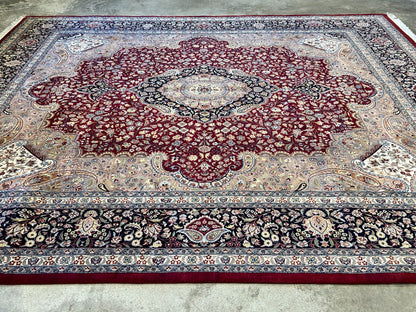 9'x12' Hand-Knotted 100% Wool Pile Tabrize Carpet - Area Rug