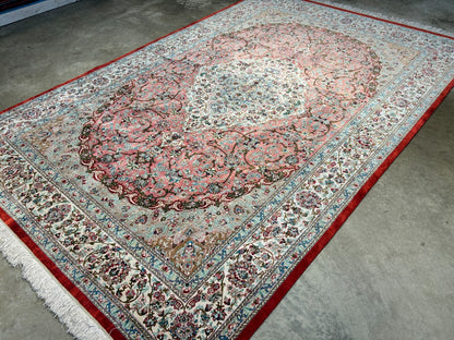 6'5"x9'5" Exquisite Hand-Knotted 100% Silk Qume Rug