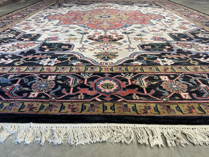 9'x11'10" Hand-Knotted 100%  Wool Pile IndoHeriz Rug