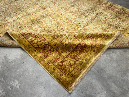 9'x11'9" Hand-Knotted 100% Wool Pile Oriental Rug