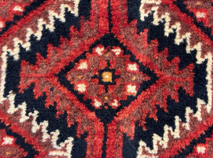 3’3”x6’2” Hand-Knotted 100% Wool Balouchi Area Rug - Carpet