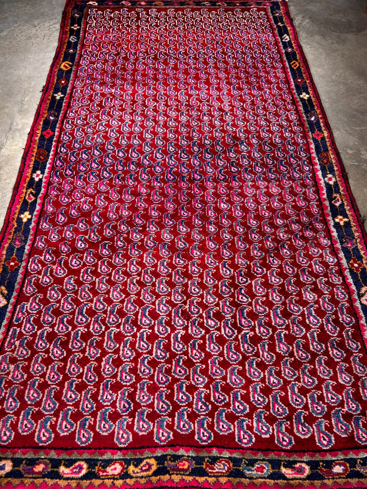 4'2" x 8'1" Hand-Knotted 100% Wool Carpet - Bidjare Area Rug