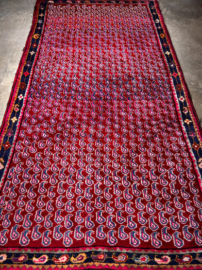 4'2" x 8'1" Hand-Knotted 100% Wool Carpet - Bidjare Area Rug