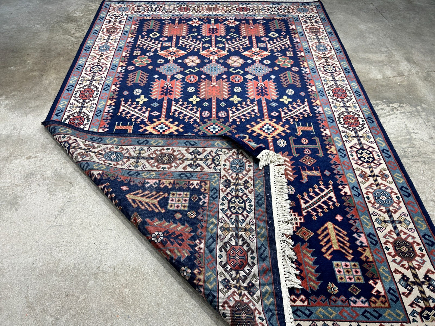 5'10"x8'9" Hand-Knotted 100% Wool Carpet - Kazak Area Rug