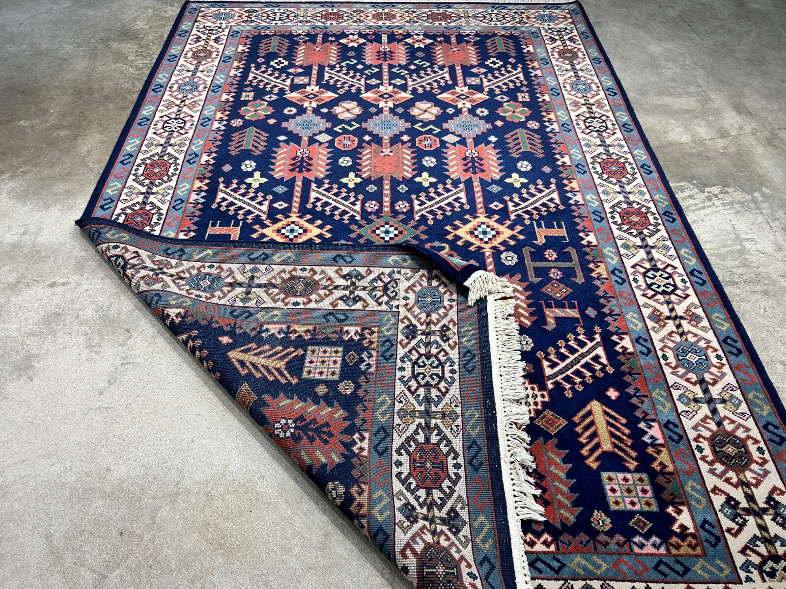 5'10"x8'9" Hand-Knotted 100% Wool Carpet - Kazak Area Rug
