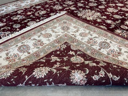 9'x12' Hand-Knotted Wool & Silk Pile SinoPersian Rug