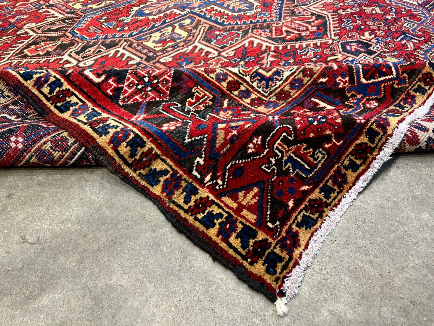 7'9"x9'1" Hand-Knotted 100% Wool Herize Carpet - Area Rug - Square Shaped