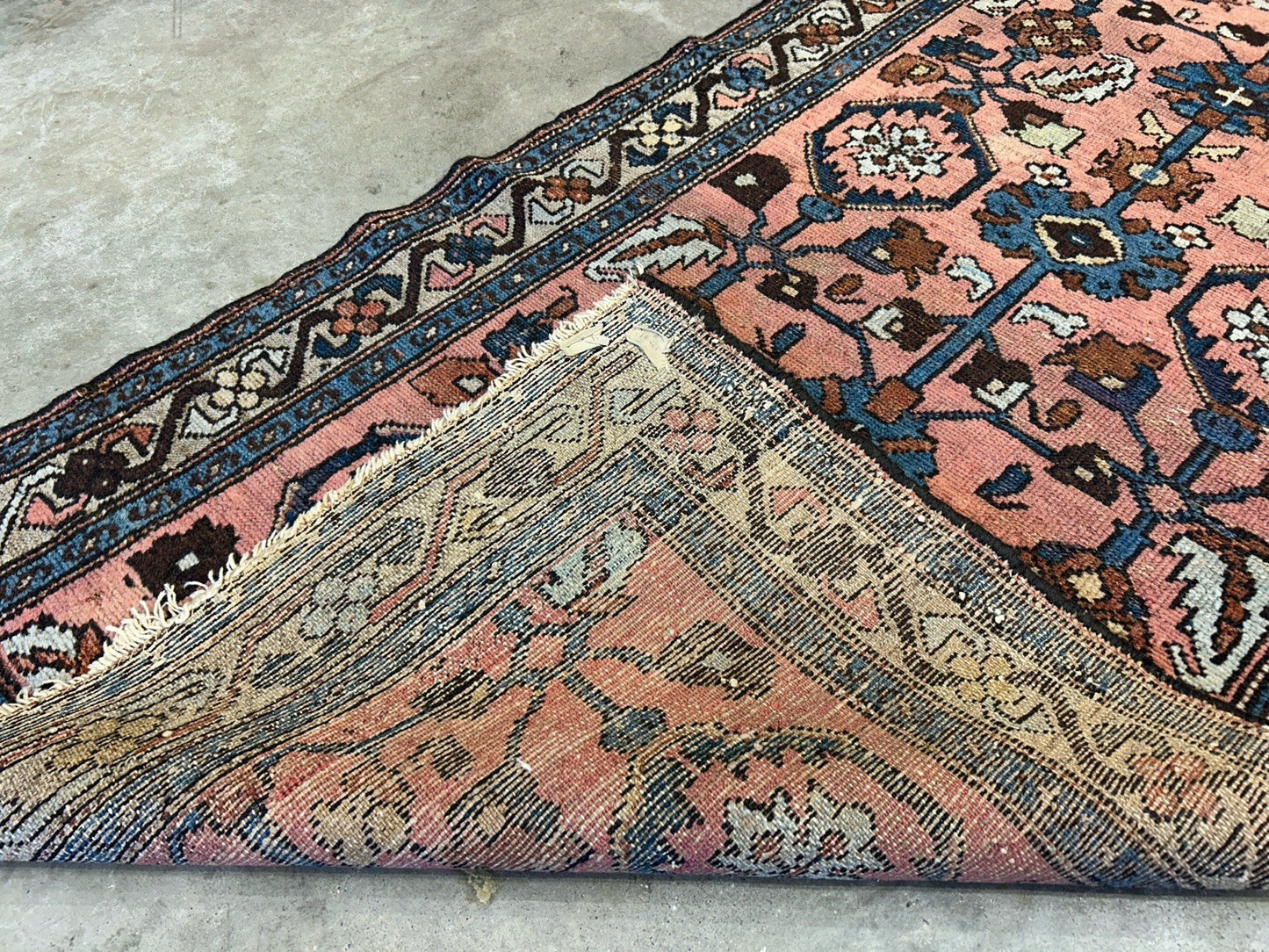 3’3”x6’ Antique Hand-Knotted 100% Wool Pile Hamadane Area Rug - Carpet
