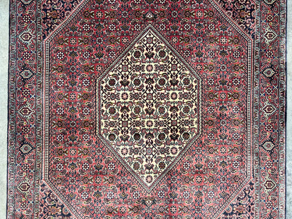 3'8"x5'10" Hand-Knotted 100% Wool Bidjare Carpet - Area Rug
