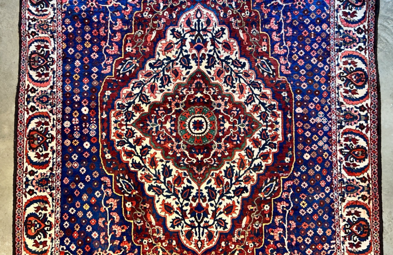 8'4"x11'6" Hand-Knotted 100% Wool Pile Bakhtiarie Rug
