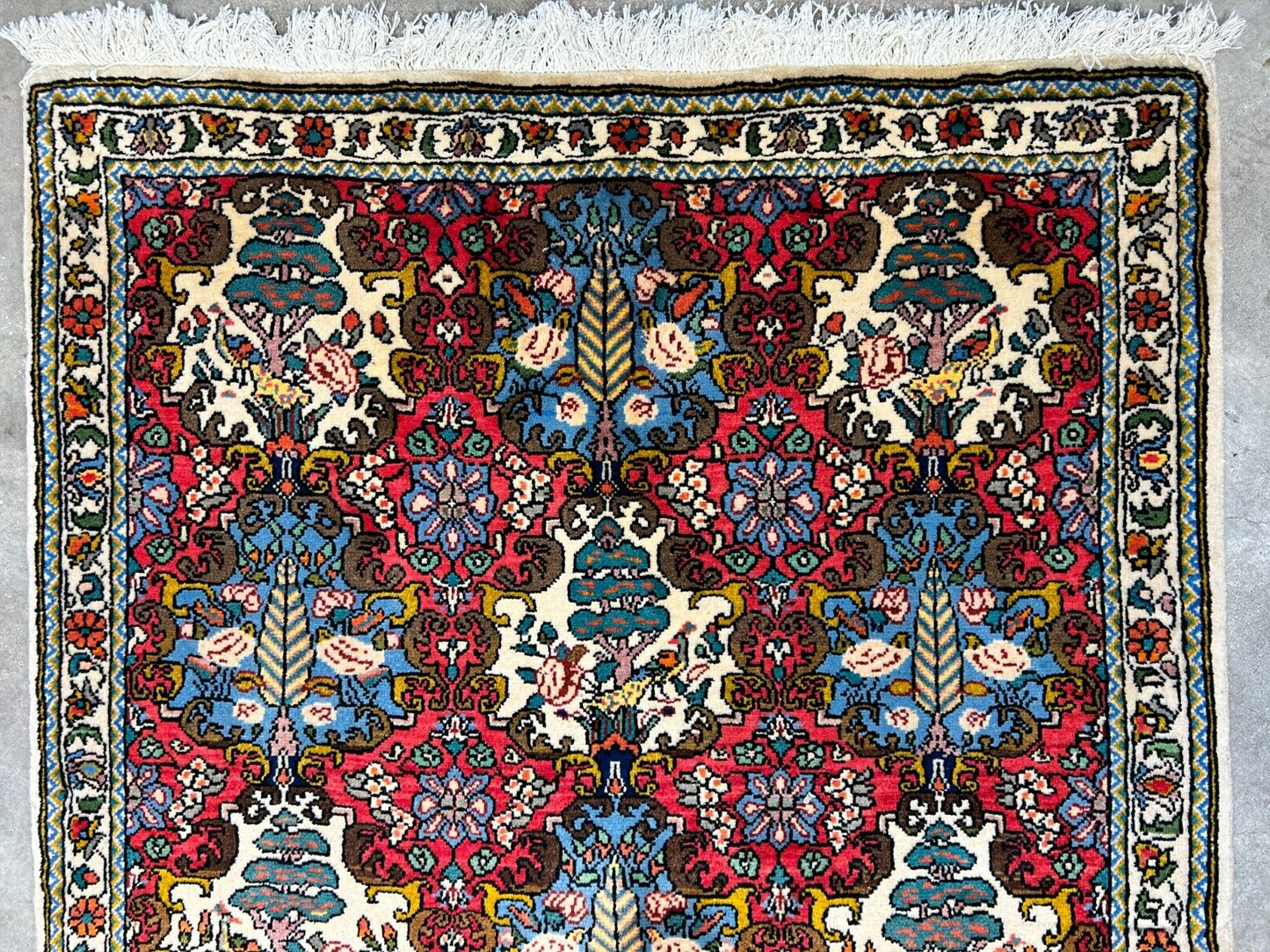 3'5"x5'2" Hand-Knotted 100% Lamb Wool Bakhtiarie Carpet - Area Rug