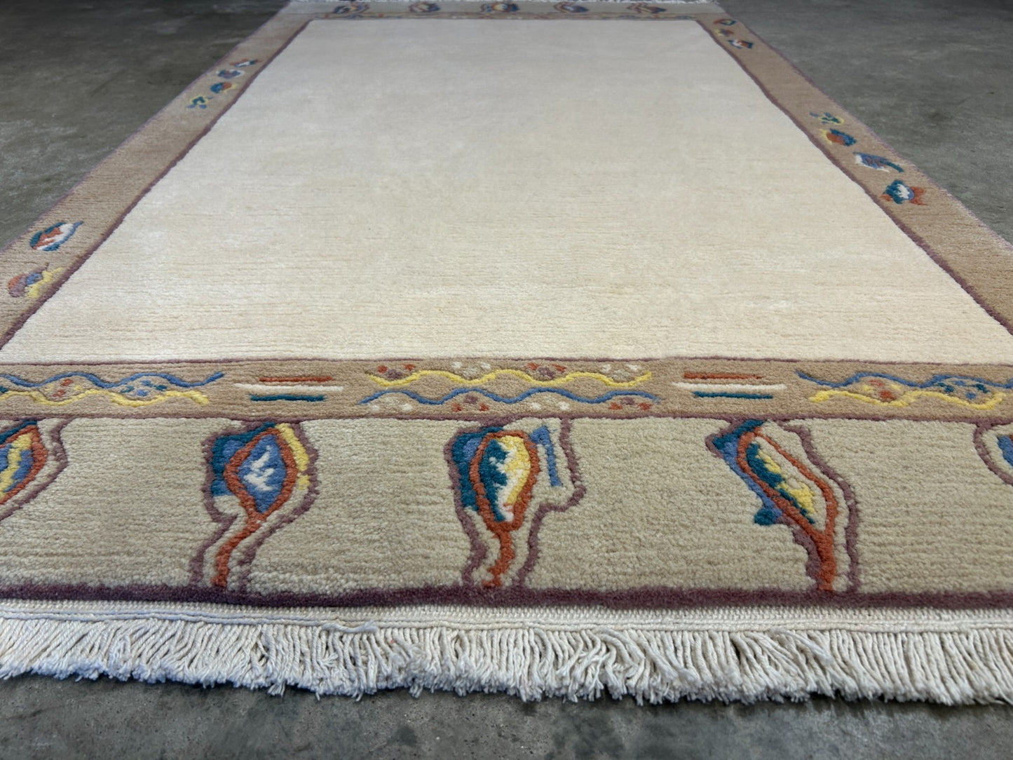 3'x5'3" Hand-Knotted 100% Wool Pile Nepali Area Rug - Carpet