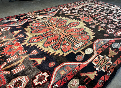 4'9" x 10'8" Hand-Knotted 100% Wool Pile Nahavande Area Rug - Carpet