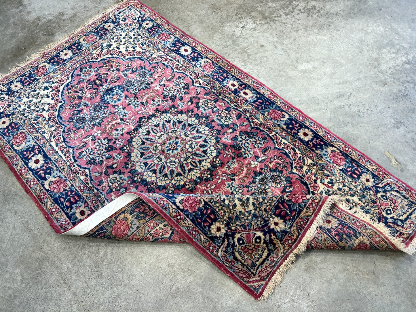 3'x5'1" Antique Hand-Knotted 100% Wool Pile Ravare Kermane Rug