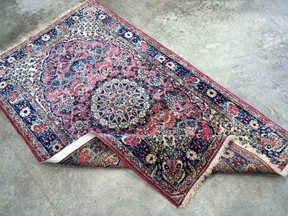 3'x5'1" Antique Hand-Knotted 100% Wool Pile Ravare Kermane Rug