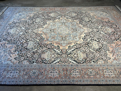 9'x12'6" Hand-Knotted 100%  Kashmiri Silk Pile Area Rug