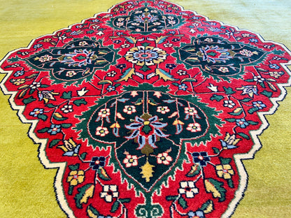 8'2"x11'3" One-of-a-Kind Hand-Knotted 100% Wool Pile Tabrize Carpet - Area Rug