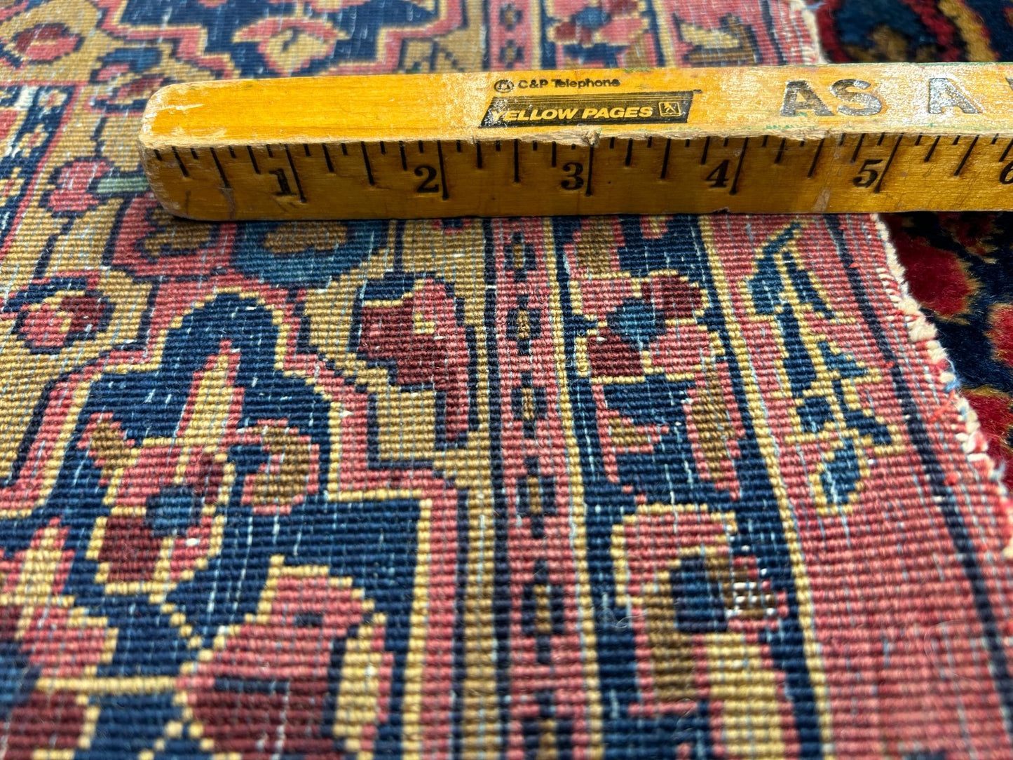 4'5"x6'6" Rare Antique Hand-Knotted 100% Wool Pile Sarouke Area Rug - Carpet