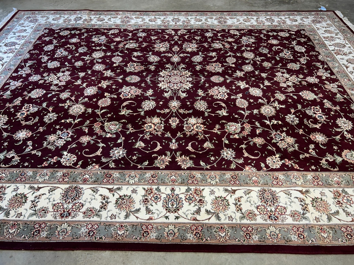 9'x12' Hand-Knotted Wool & Silk Pile SinoPersian Rug